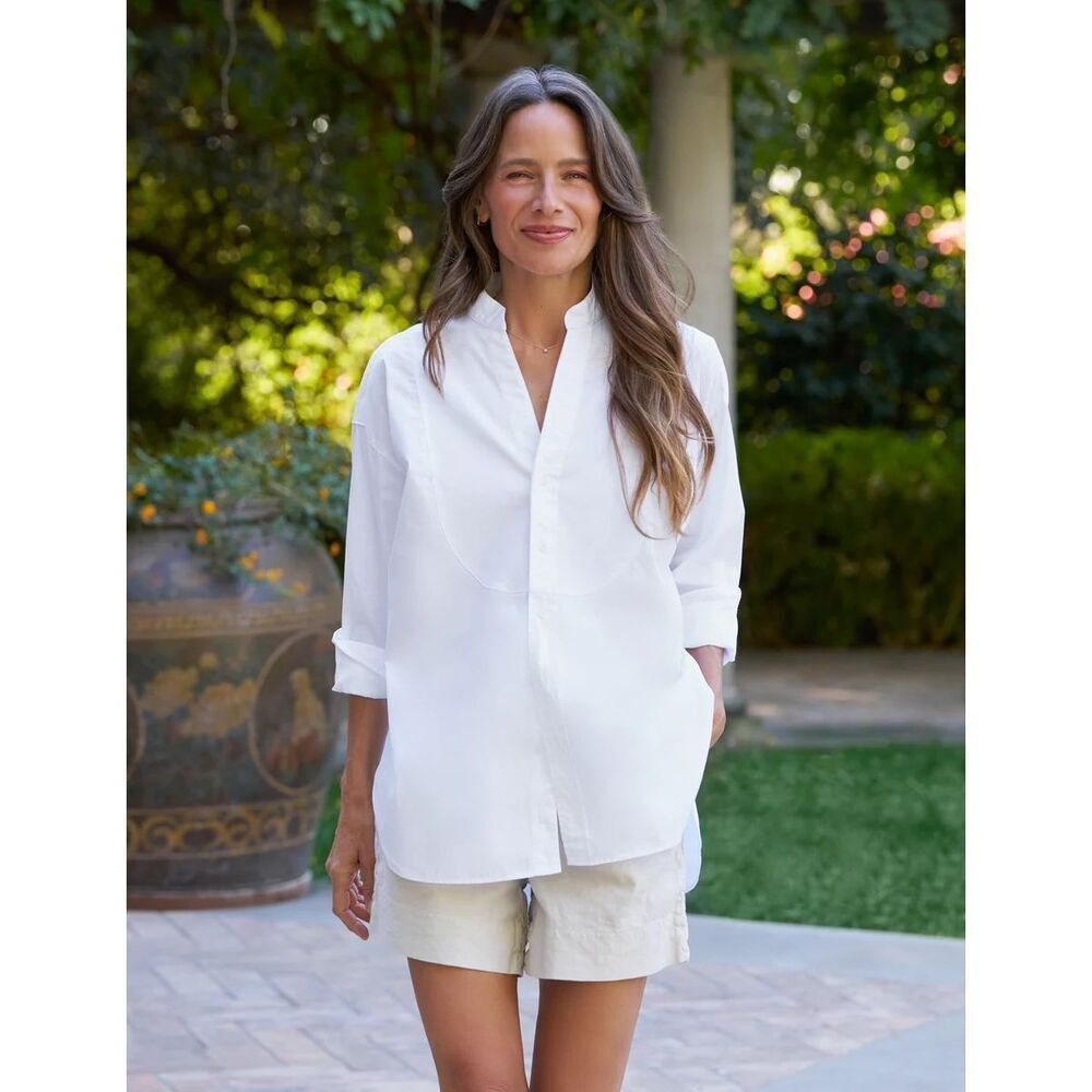 Frank & Eileen Victoria Italian Tuxedo Shirt in White Large
